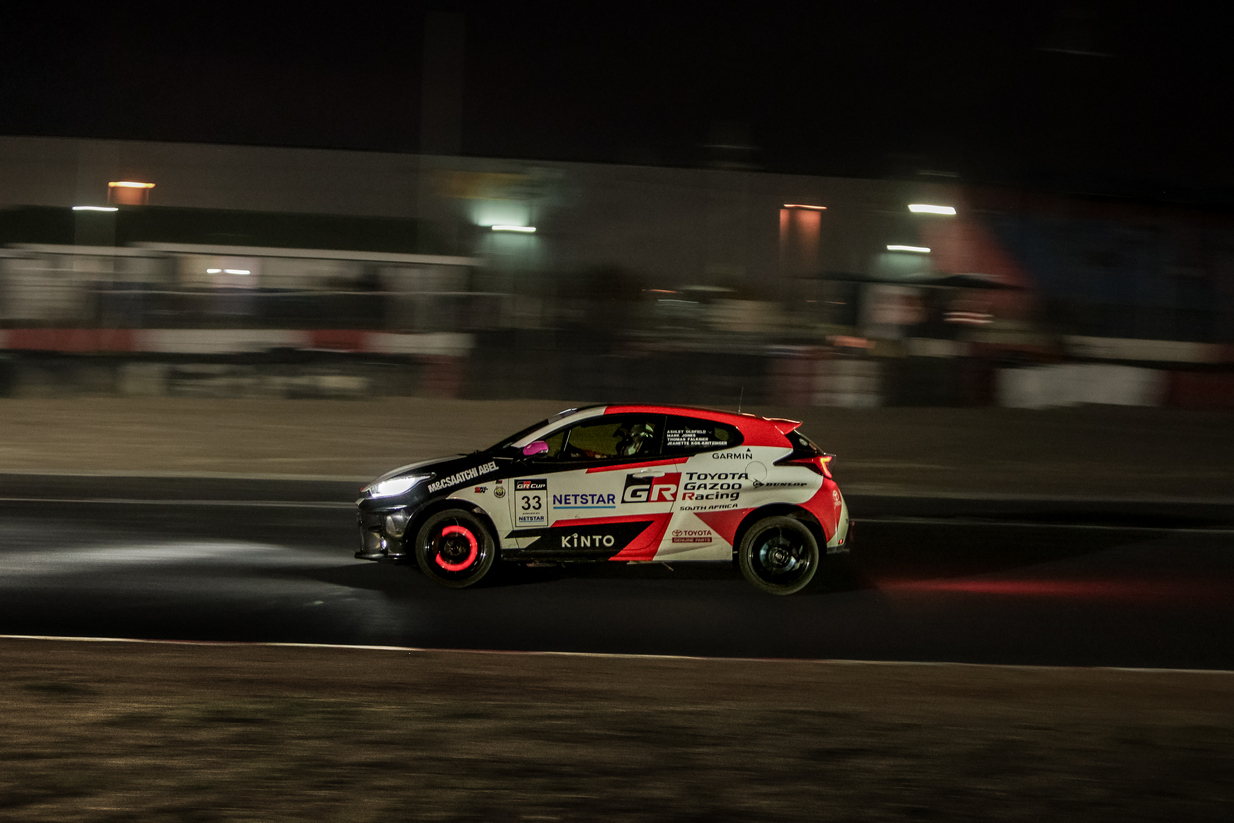 Glowing brakes at night