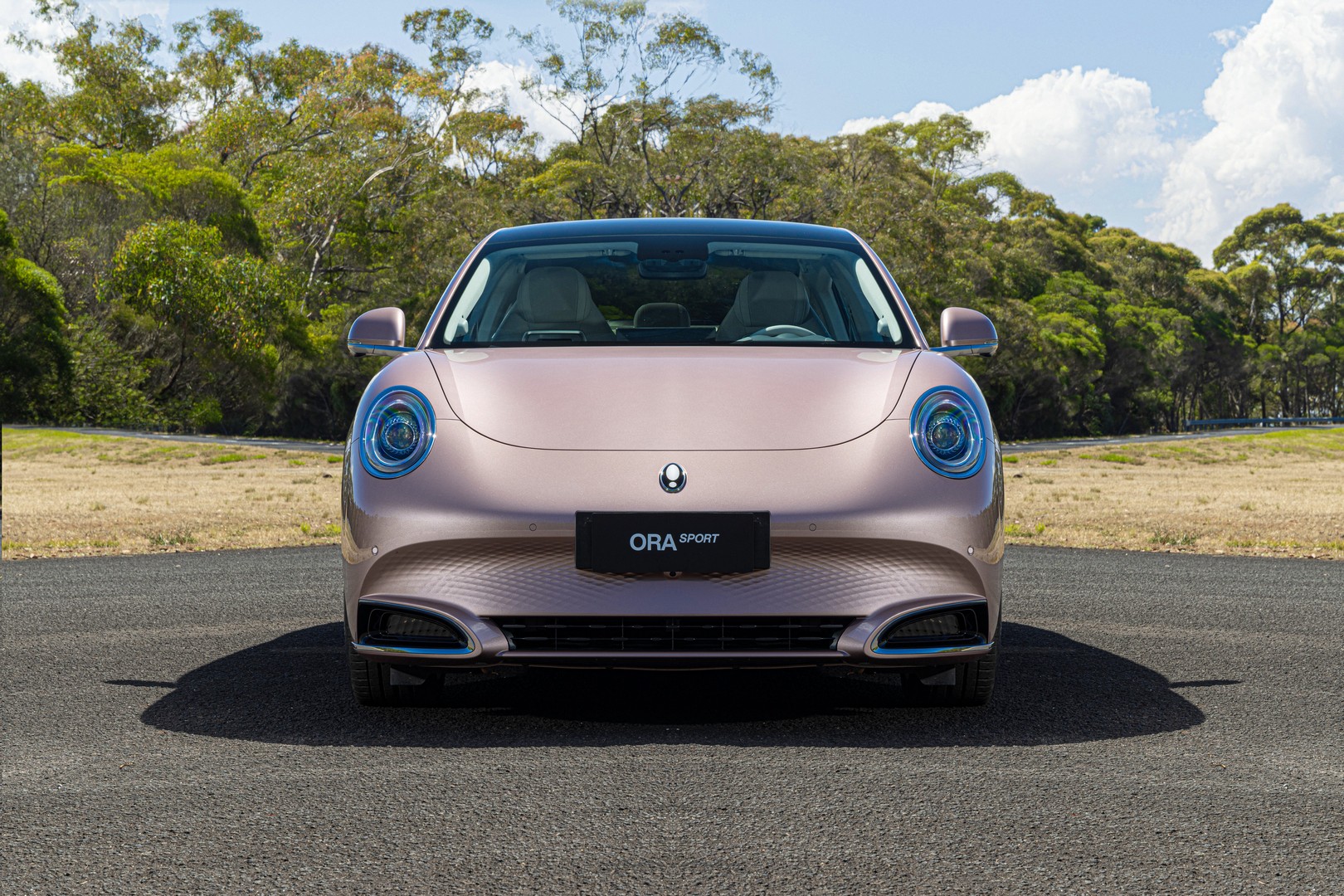 Frontal view of the GWM Ora Sport.