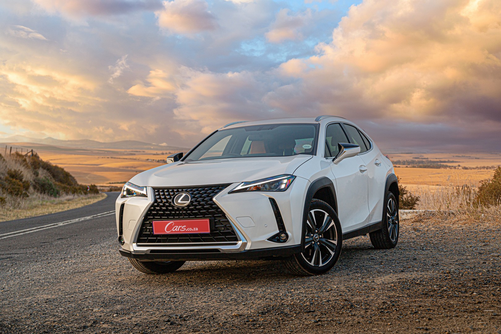 2023 Lexus UX 250h EX front three-quarter view.