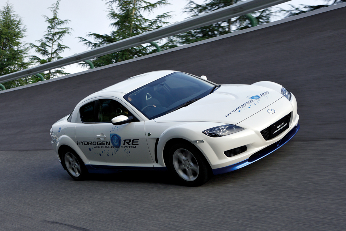 Mazda produced a prototype of a hydrogen-powered RX8.