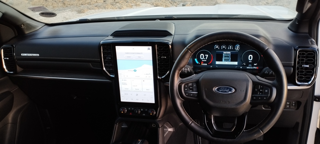 2023 Ford Everest 3.0 V6 AWD Platinum cabin.