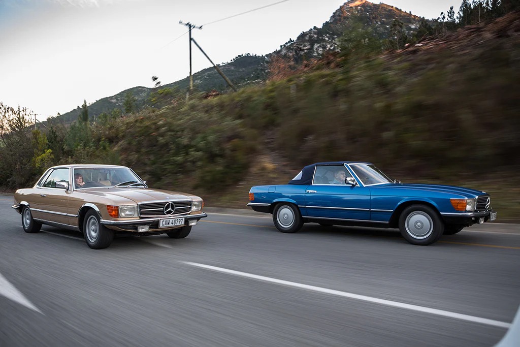 Mercedes-Benz 450SLC and 350SL.