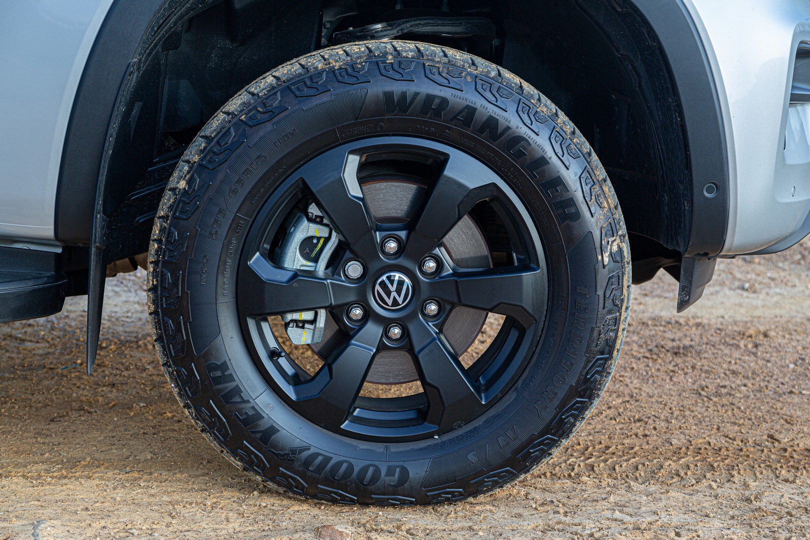 2023 Volkswagen Amarok Panamericana is fitted with chunky off-road tyres.