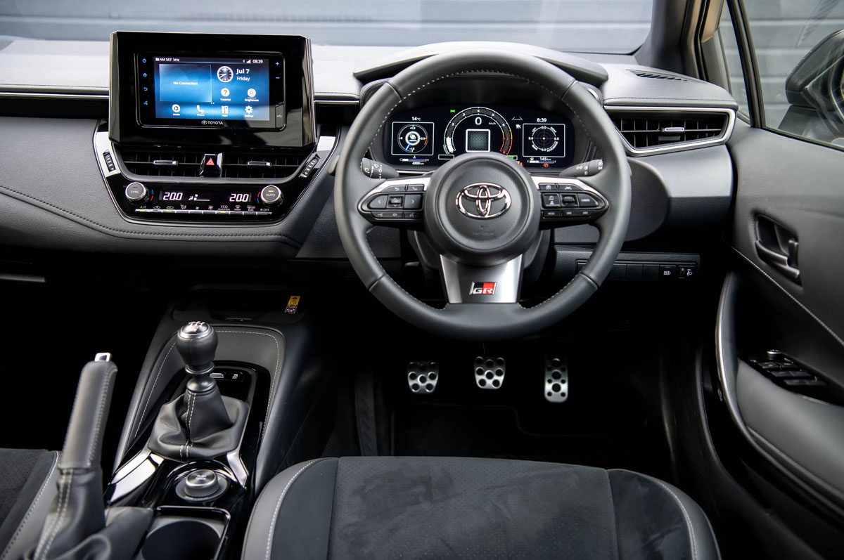 2023 Toyota GR Corolla interior.