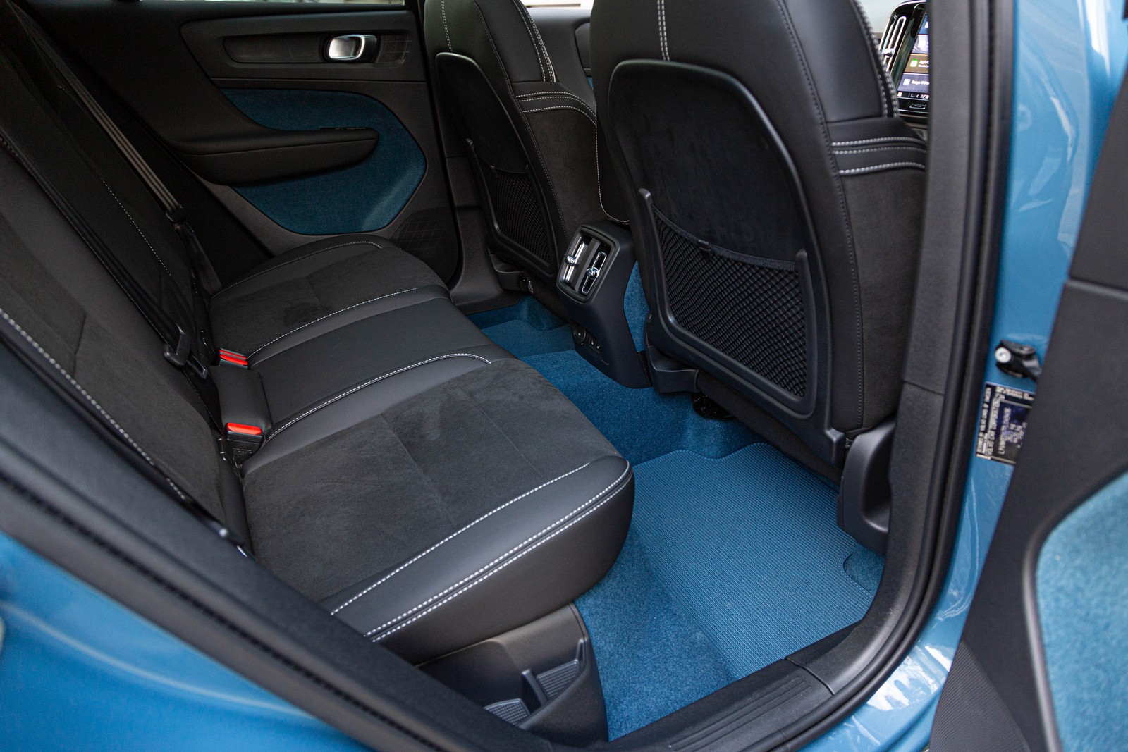 Volvo C40 P8 Recharge Twin AWD Ultimate rear of passenger compartment.