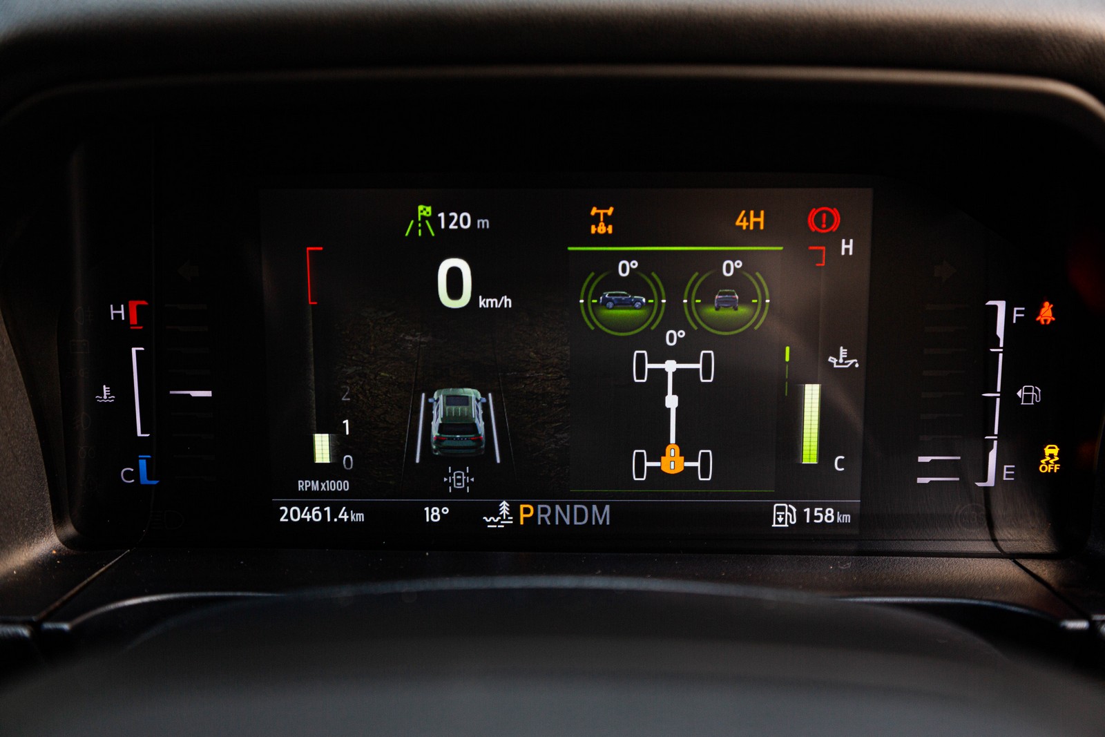 Ford Everest Sport off-road mode view.