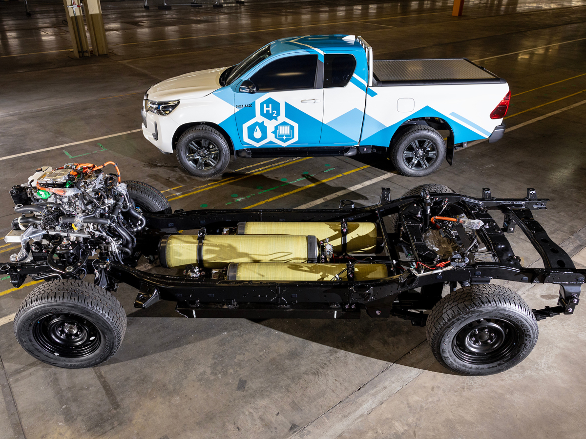 Hydrogen-powered Toyota Hilux