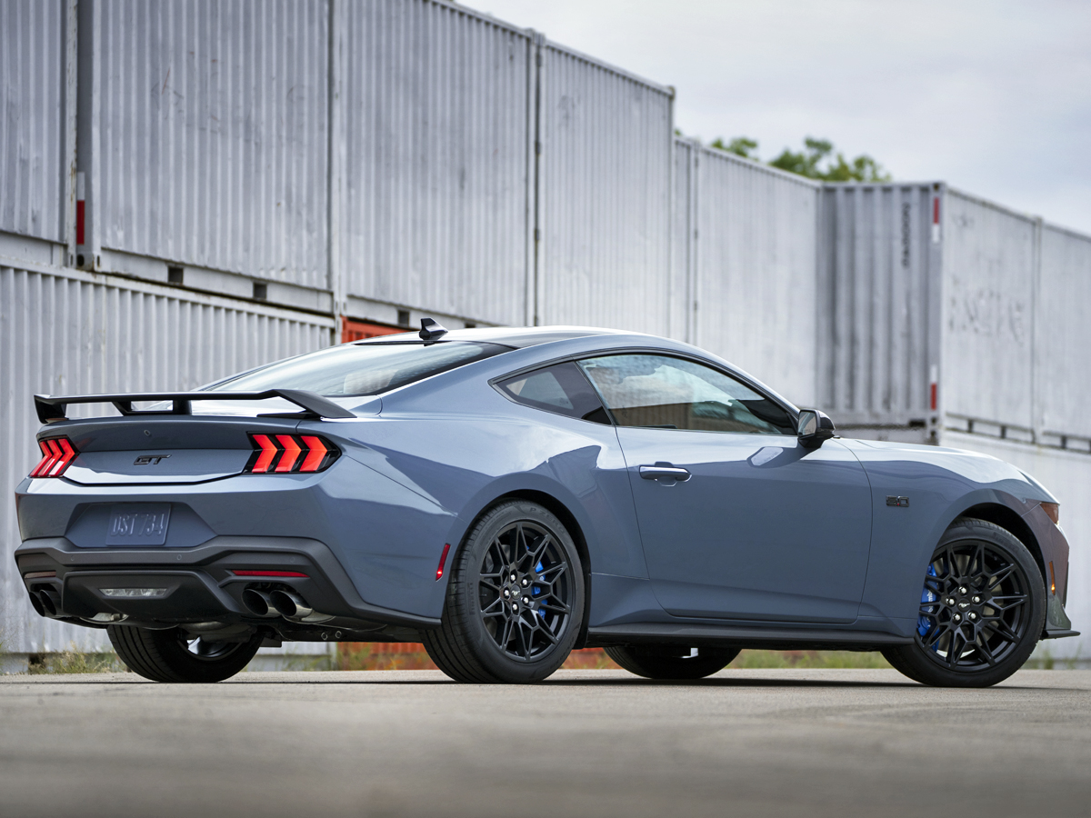 New Ford Mustang rear three quarters