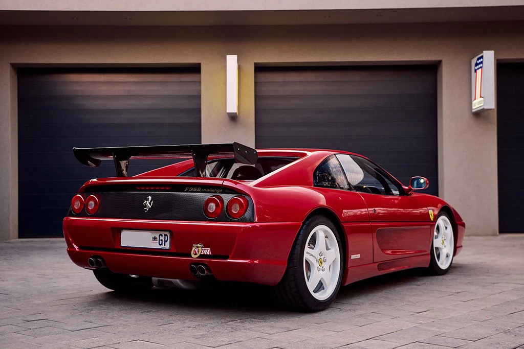Ferrari F355 Special rear three-quarter view.