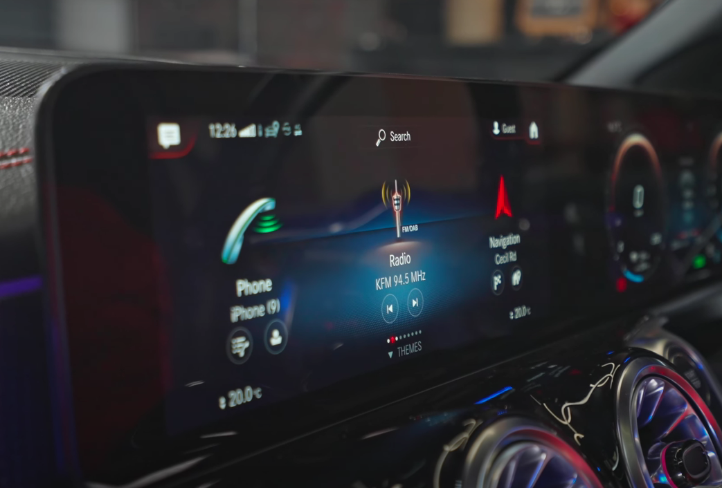 Mercedes-Benz EQB touchscreen infotainment system