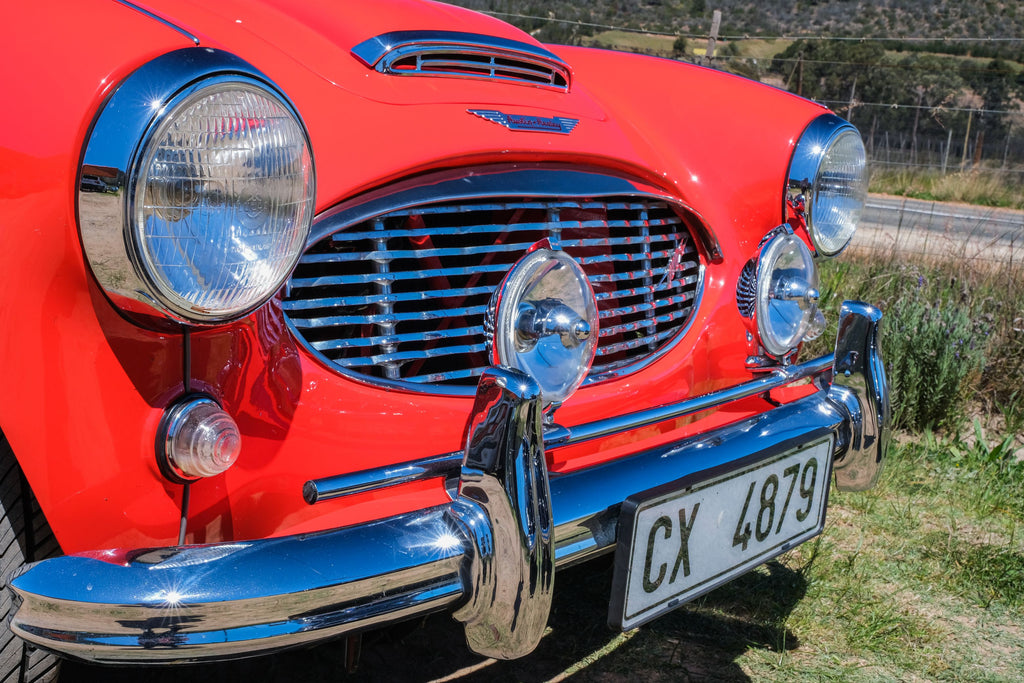 Austin-Healy chromed front end