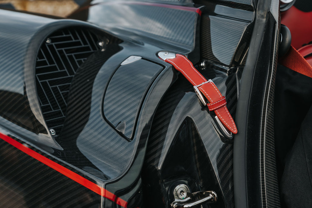 Pagani Huayra Roadster engine air intake and fuel flap