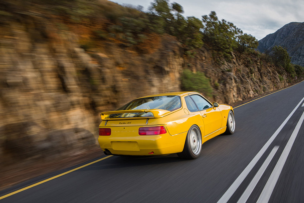 Porsche 968 Turbo RS rear three-quarter tracking shot