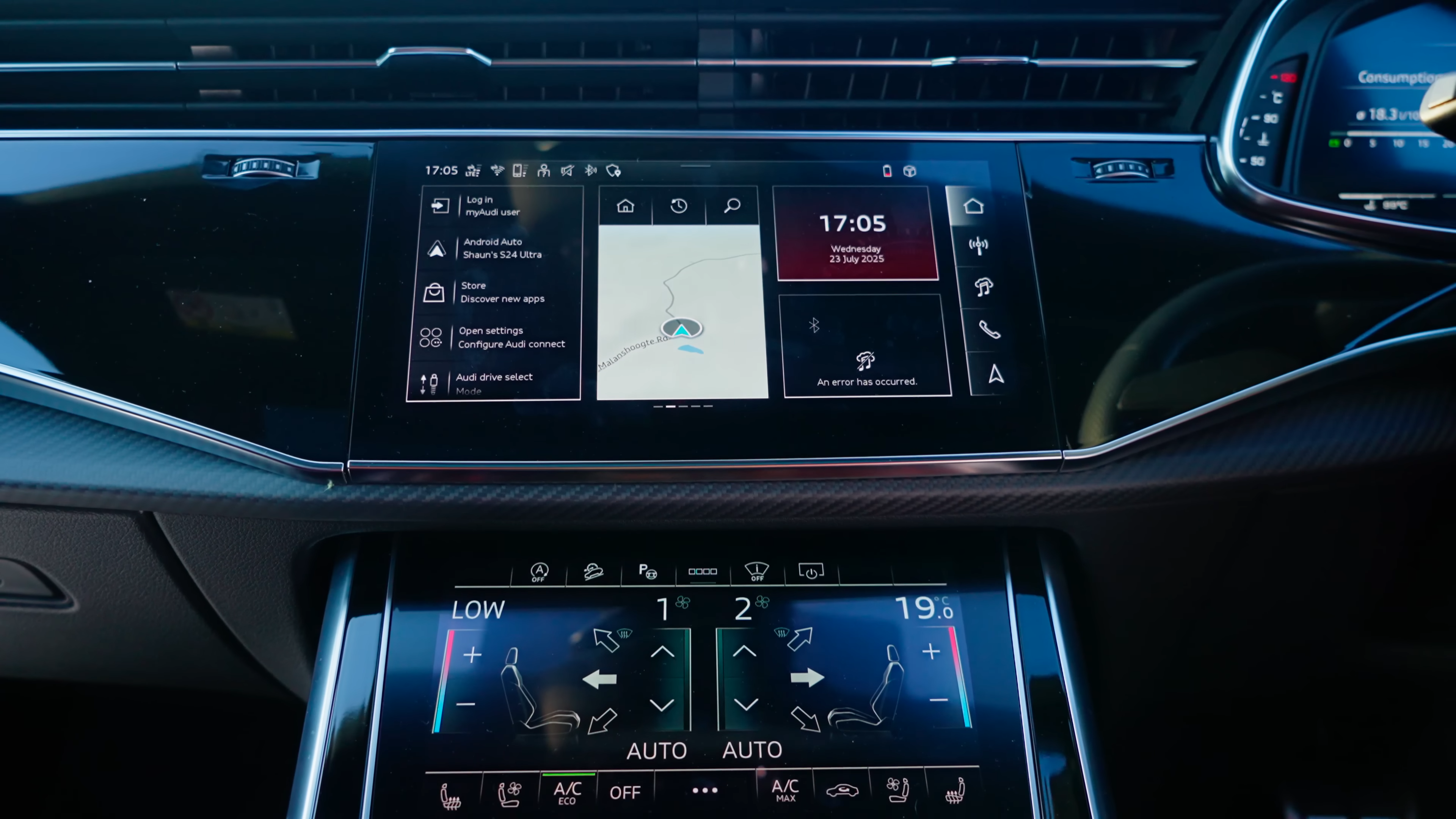 Audi SQ7 fascia