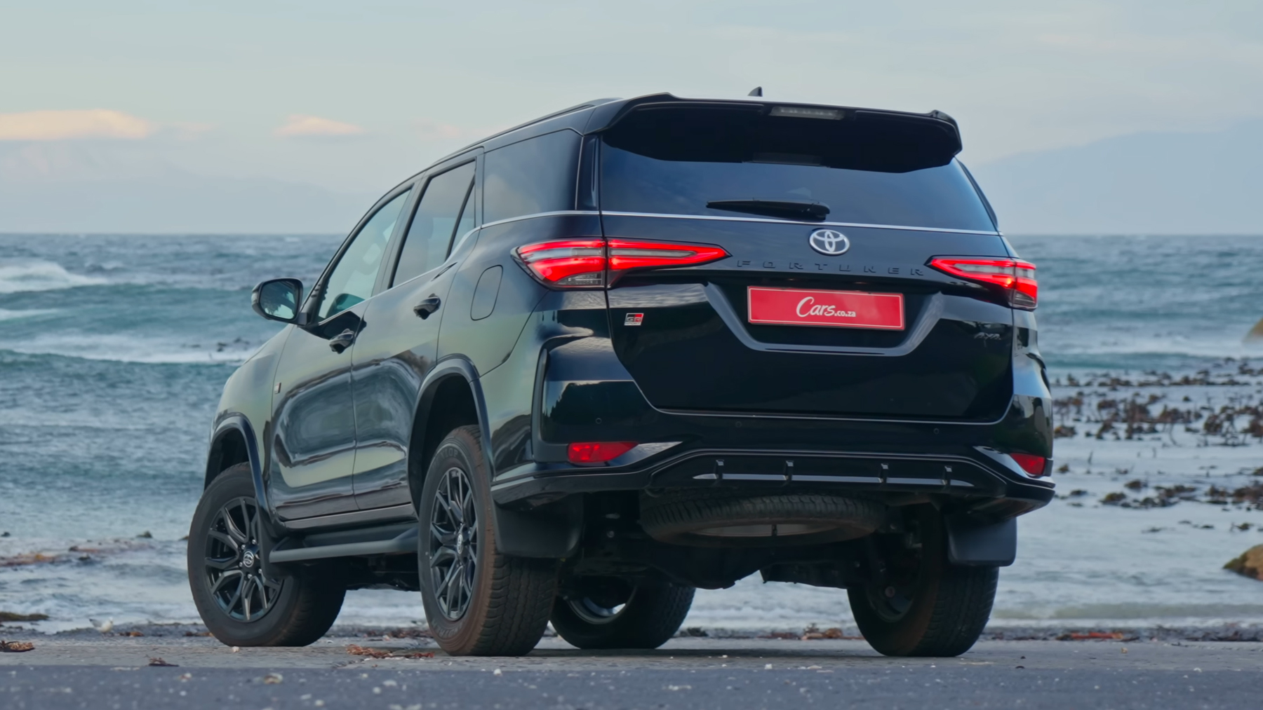Toyota Fortuner GR-S rear three-quarter view