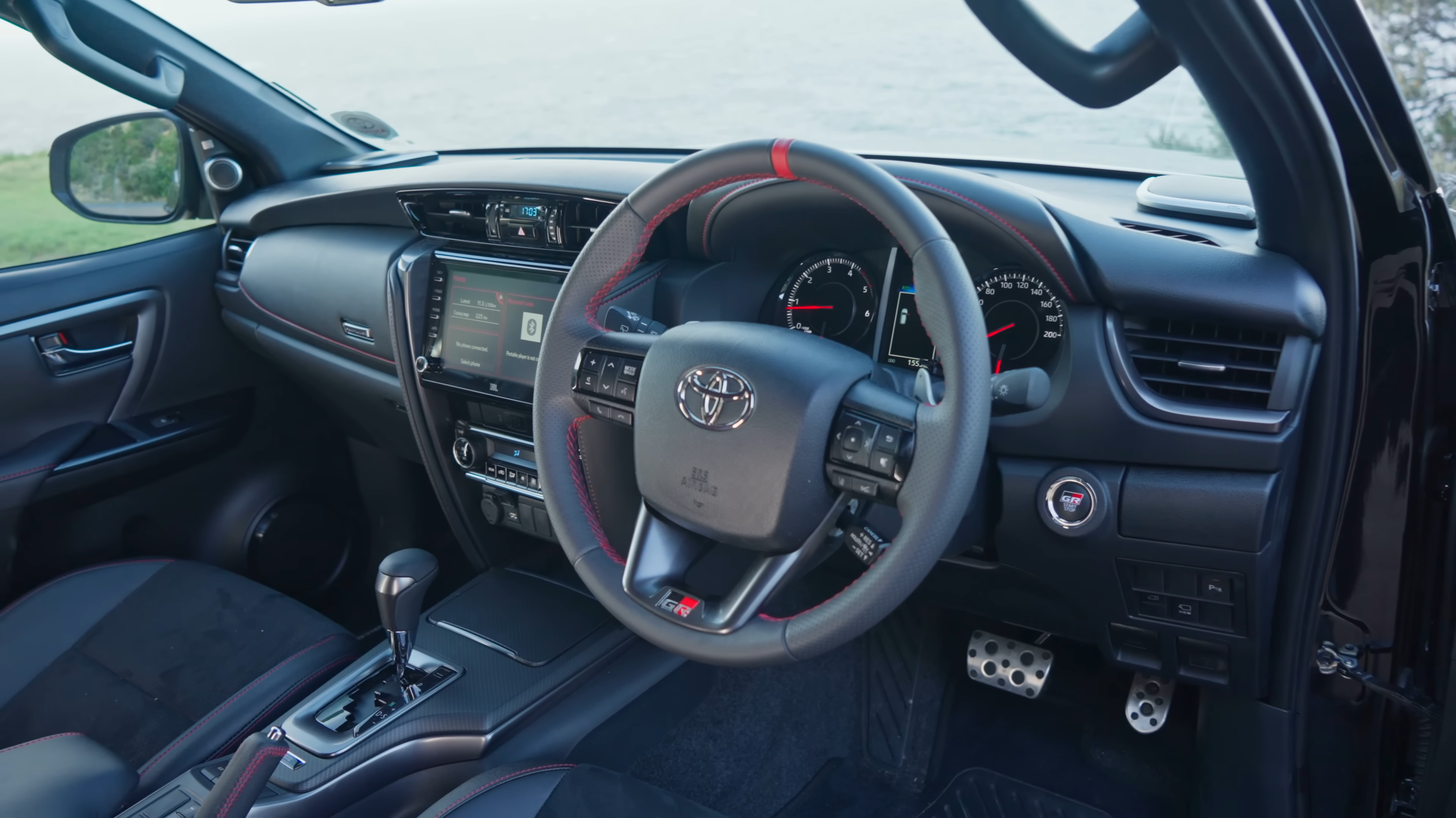 Toyota Fortuner GR-S driver's view