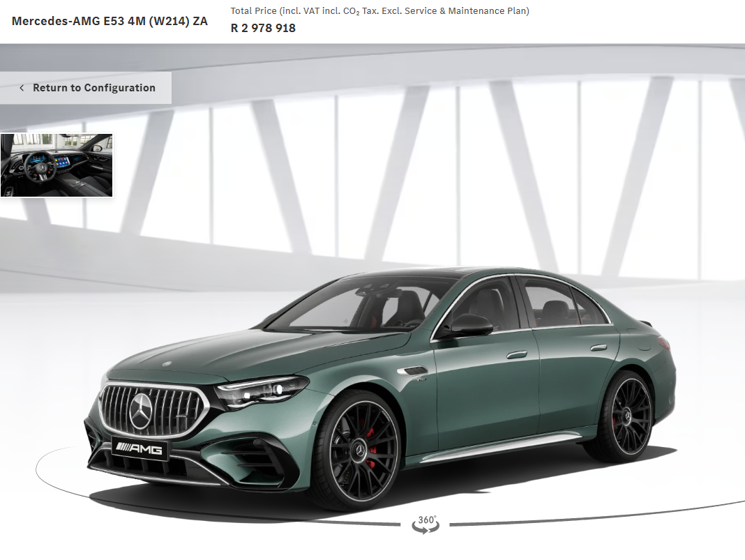 Mercedes-AMG E53 configurator
