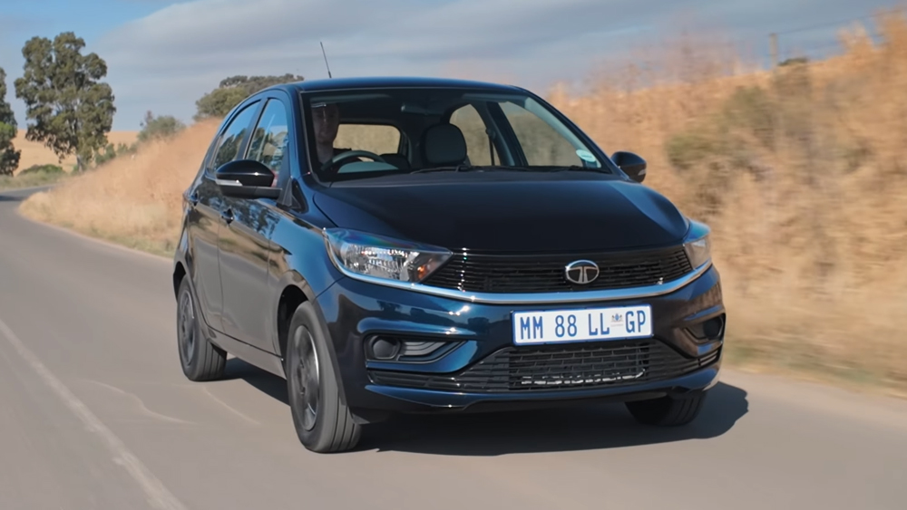 Tata Tiago front tracking shot