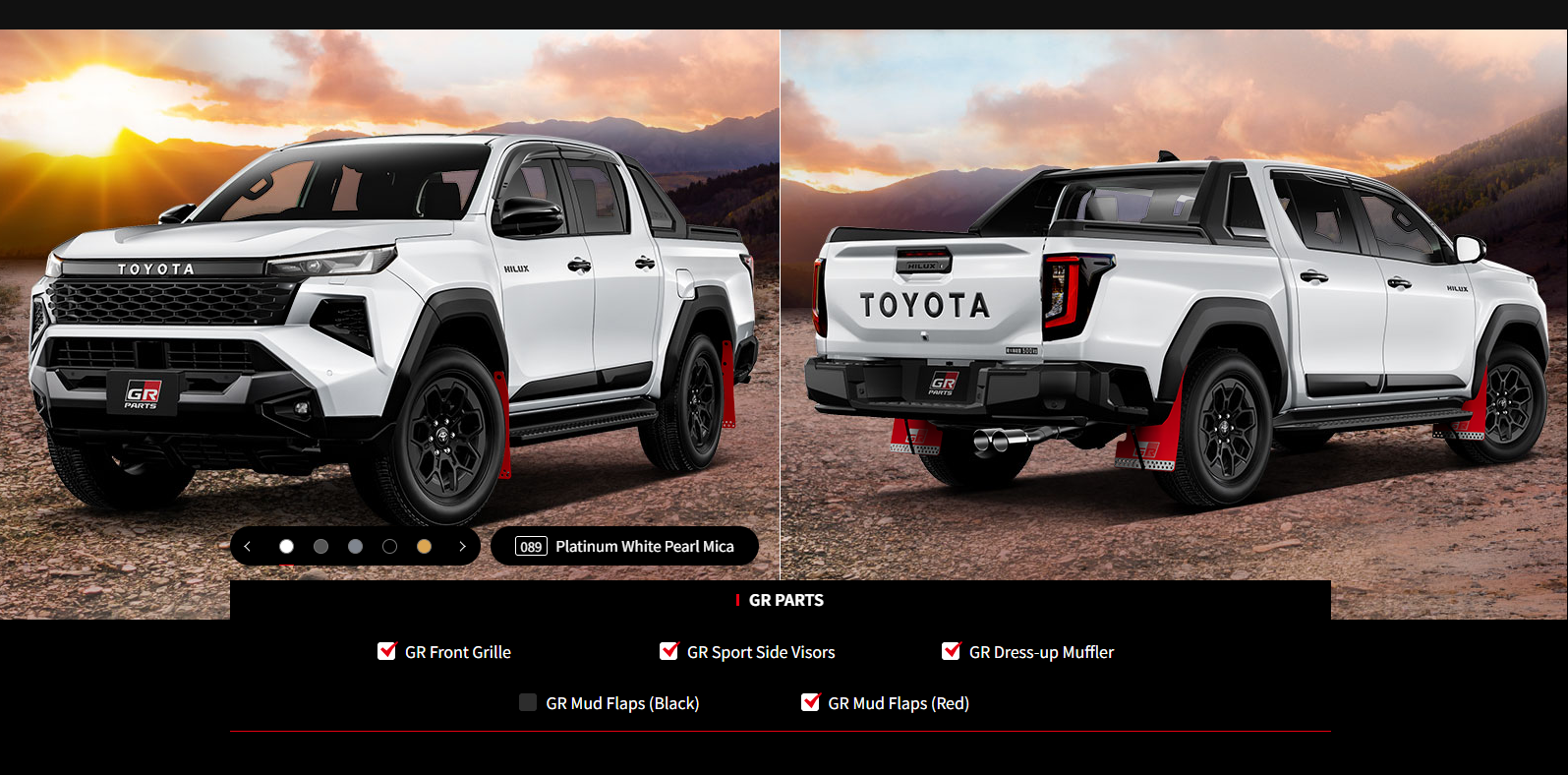 Toyota Hilux GR Parts Catalogue White