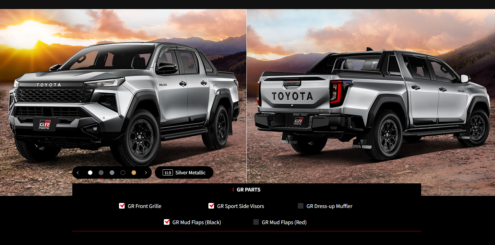 Toyota Hilux GR Parts Catalogue Silver